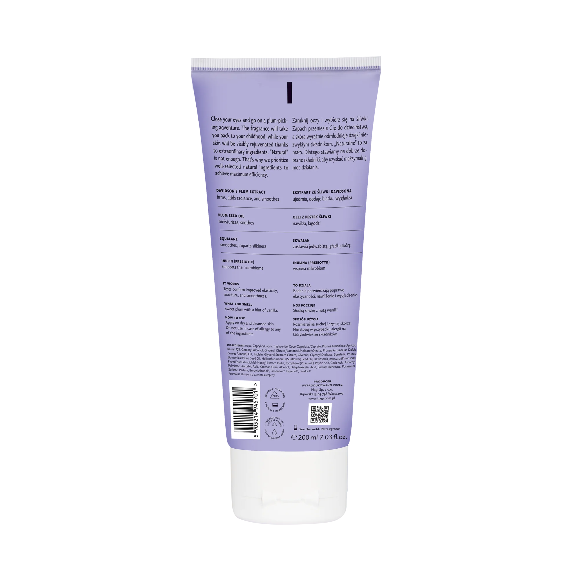 Hagi Na śliwki wygładzający balsam do ciała, 200 ml