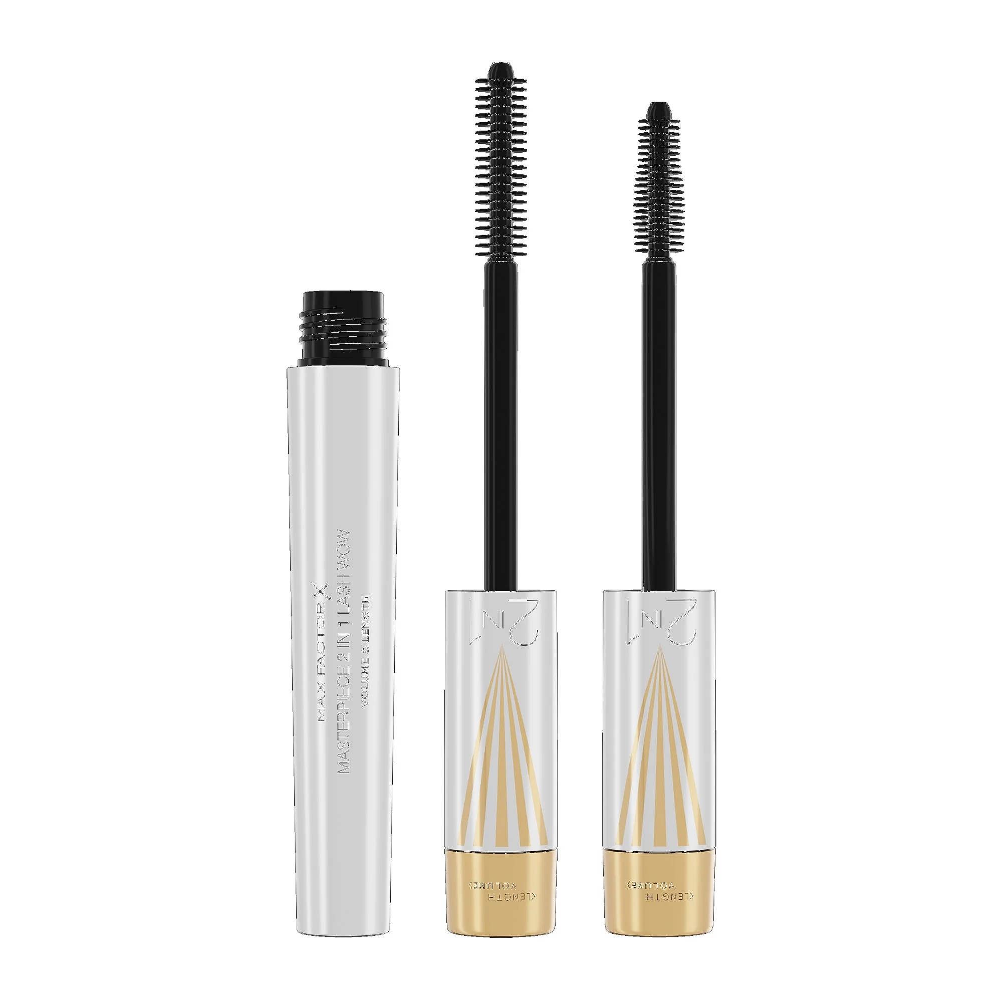 Max Factor Masterpiece 2in1 Lash Wow maskara, Black, 7 ml