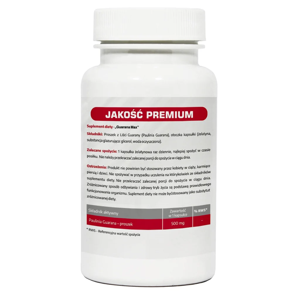 MedFuture Guarana Max 500 mg, 60 kapsułek