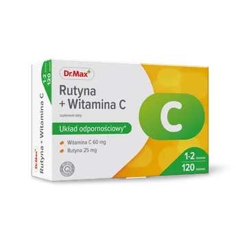 Rutyna + Witamina C Dr.Max, suplement diety, 120 tabletek 