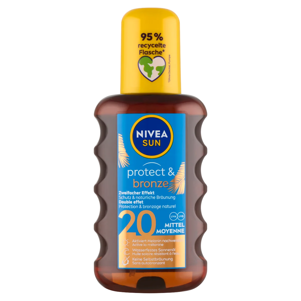 Nivea Sun Protect & Bronze olejek do opalania w sprayu wspomagający opalanie SPF 20, 200 ml