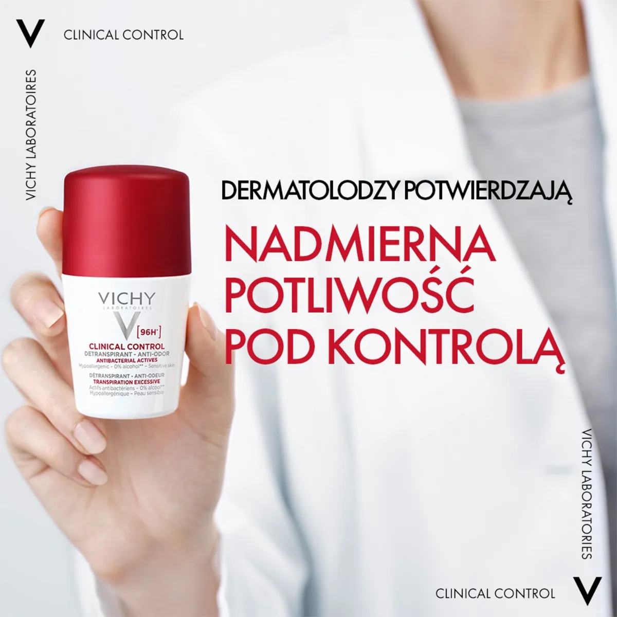 Vichy Clinical Control 96H roll-on dezodorant, 50 ml 