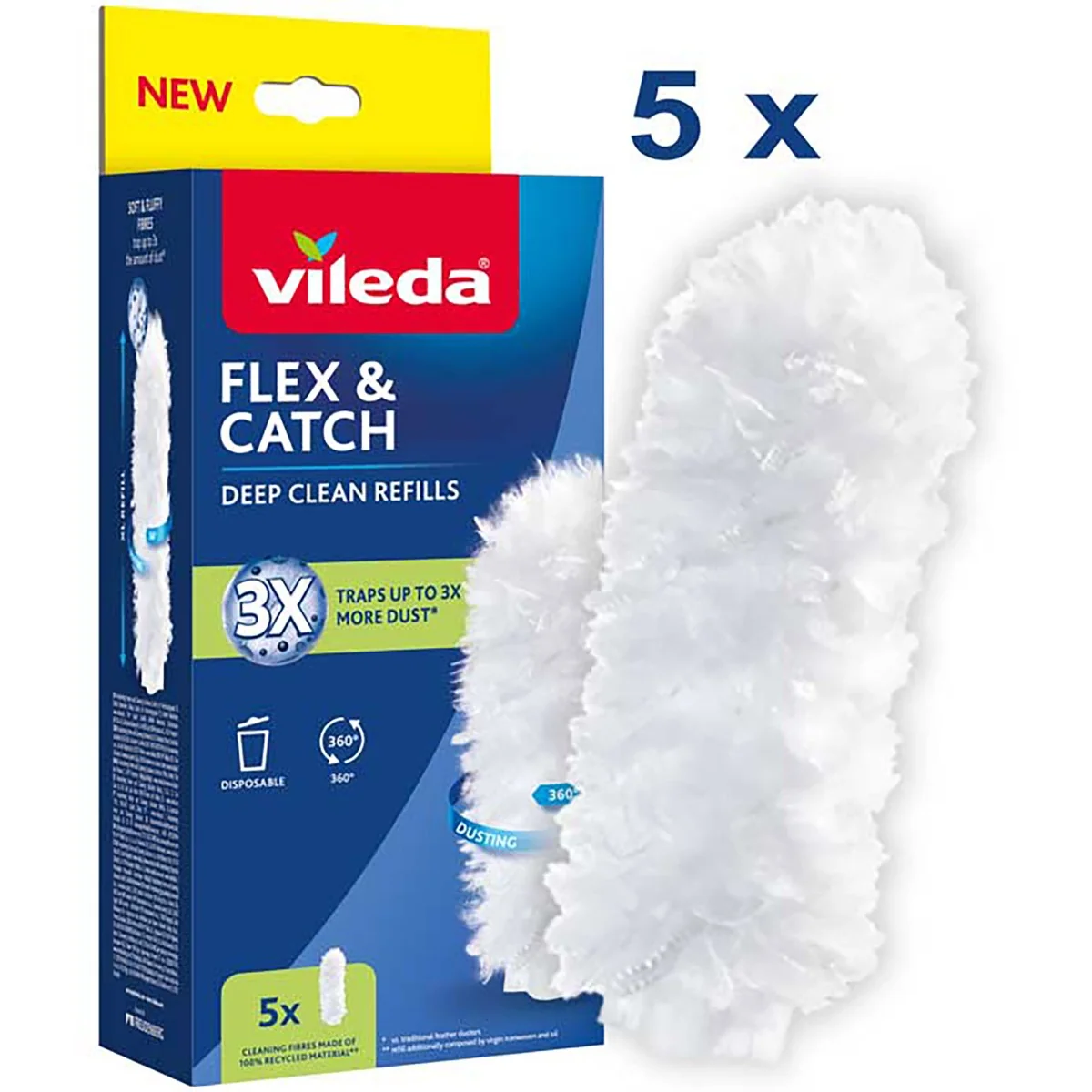 Vileda Flex & Catch wkłady do miotełki do kurzu, 5 sztuk