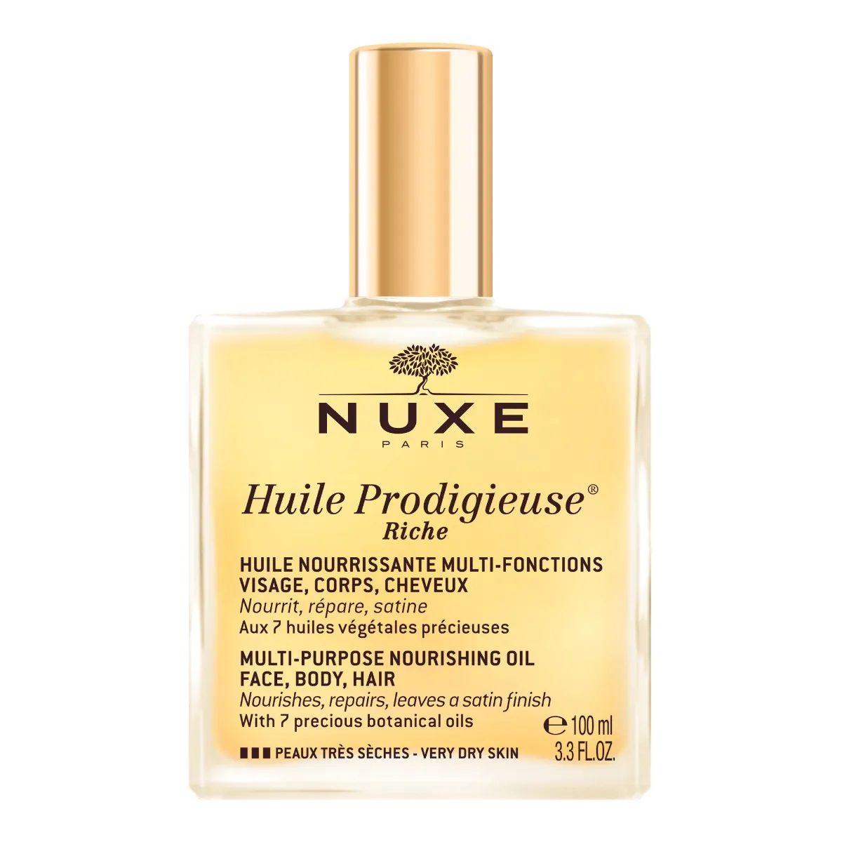 Nuxe Huille Prodigieuse, suchy olejek o wielu zastosowaniach o bogatej konsystencji, 100 ml 