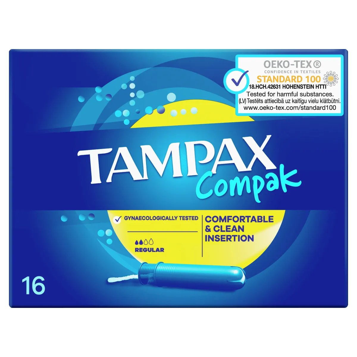 Tampax Compak Regular, tampony,  16 sztuk