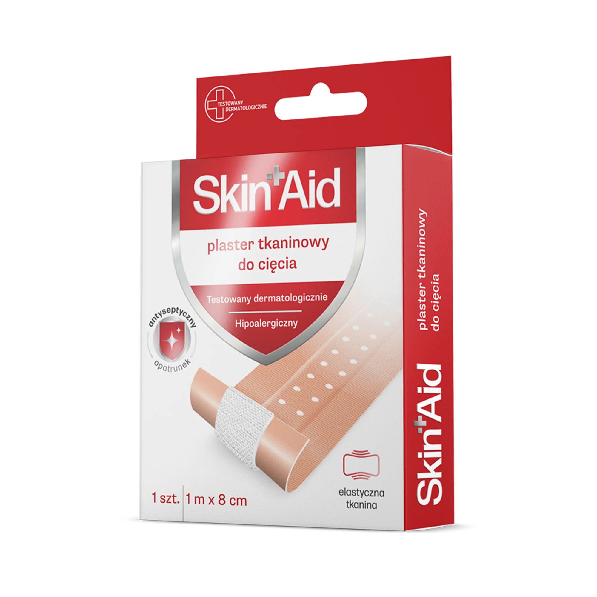 Skin Aid Plaster tkaninowy do cięcia 1 m x 8 cm, 1 sztuka