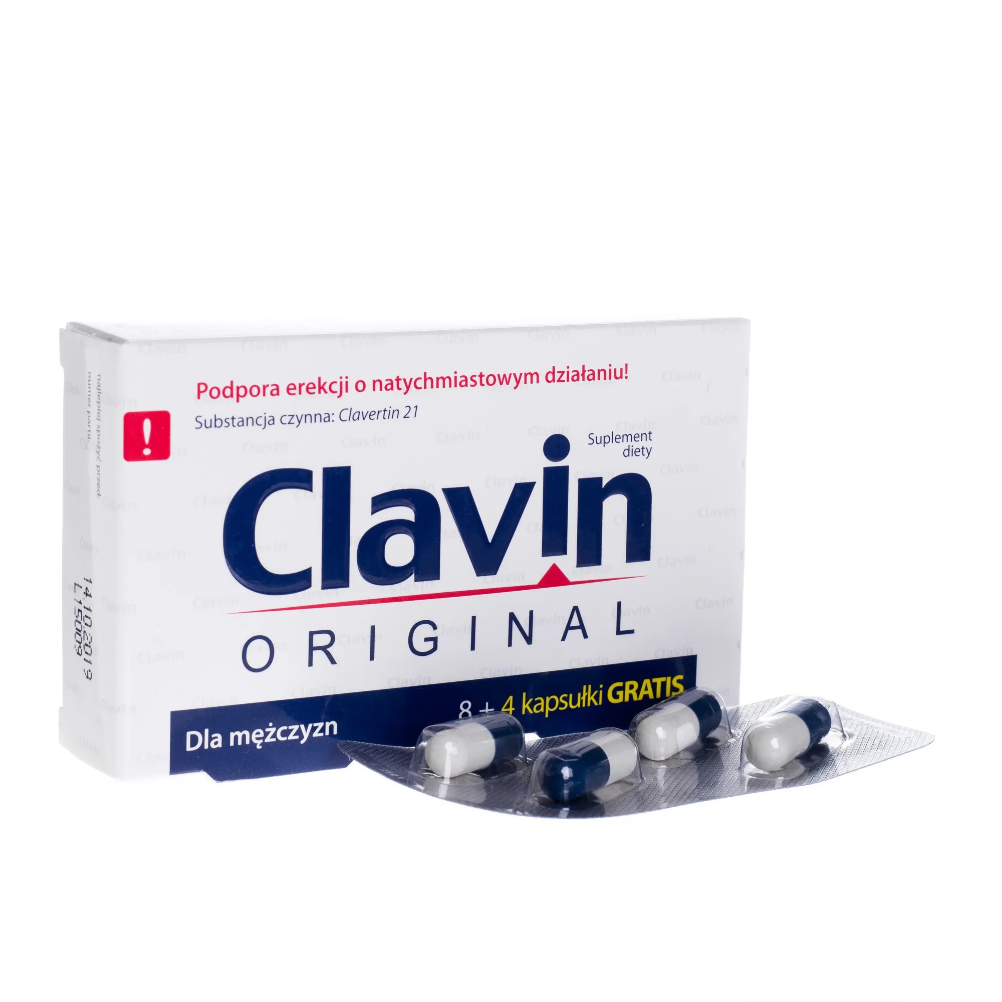 Clavin original, suplement diety dla mężczyzn, 8+4 kapsułki