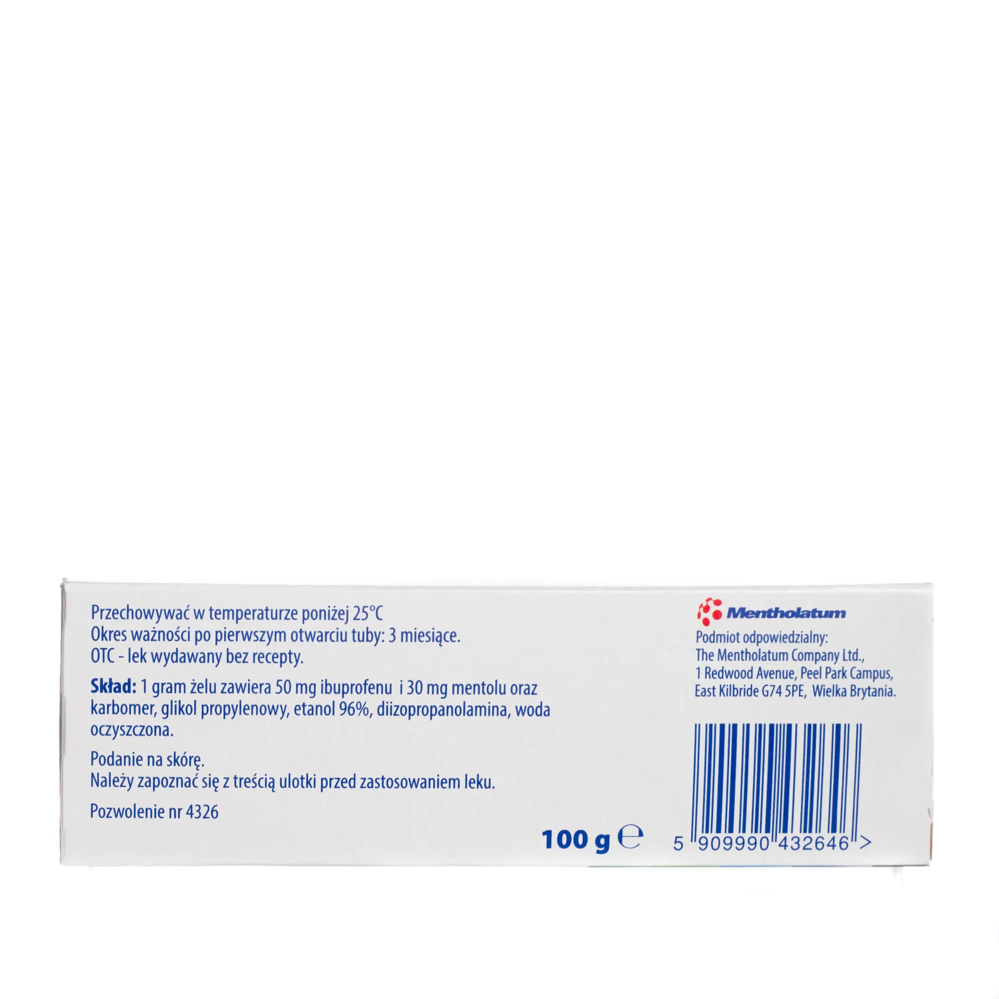 DIP RILIF żel Ibuprofenum + Mentholum ( 50 mg + 30 mg ) / g, 100g 