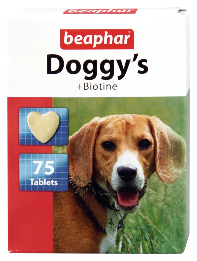 Beaphar Doggy’s + Biotine tabletki witaminowe dla psów, 75 szt.