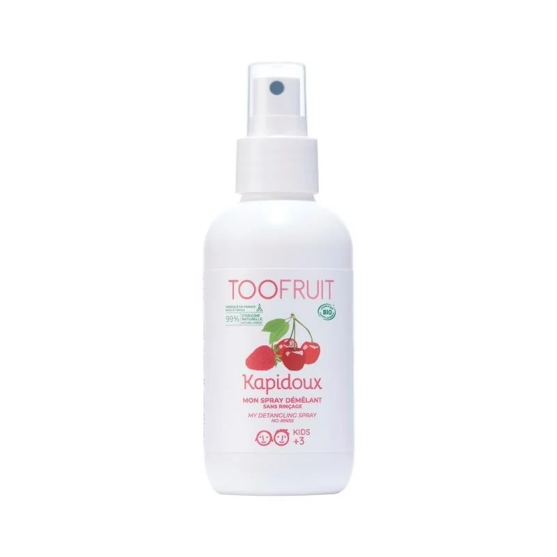 TOOFRUIT spray ułatwiający rozczesywanie włosów dla dzieci Wiśnia i truskawka, 125 ml