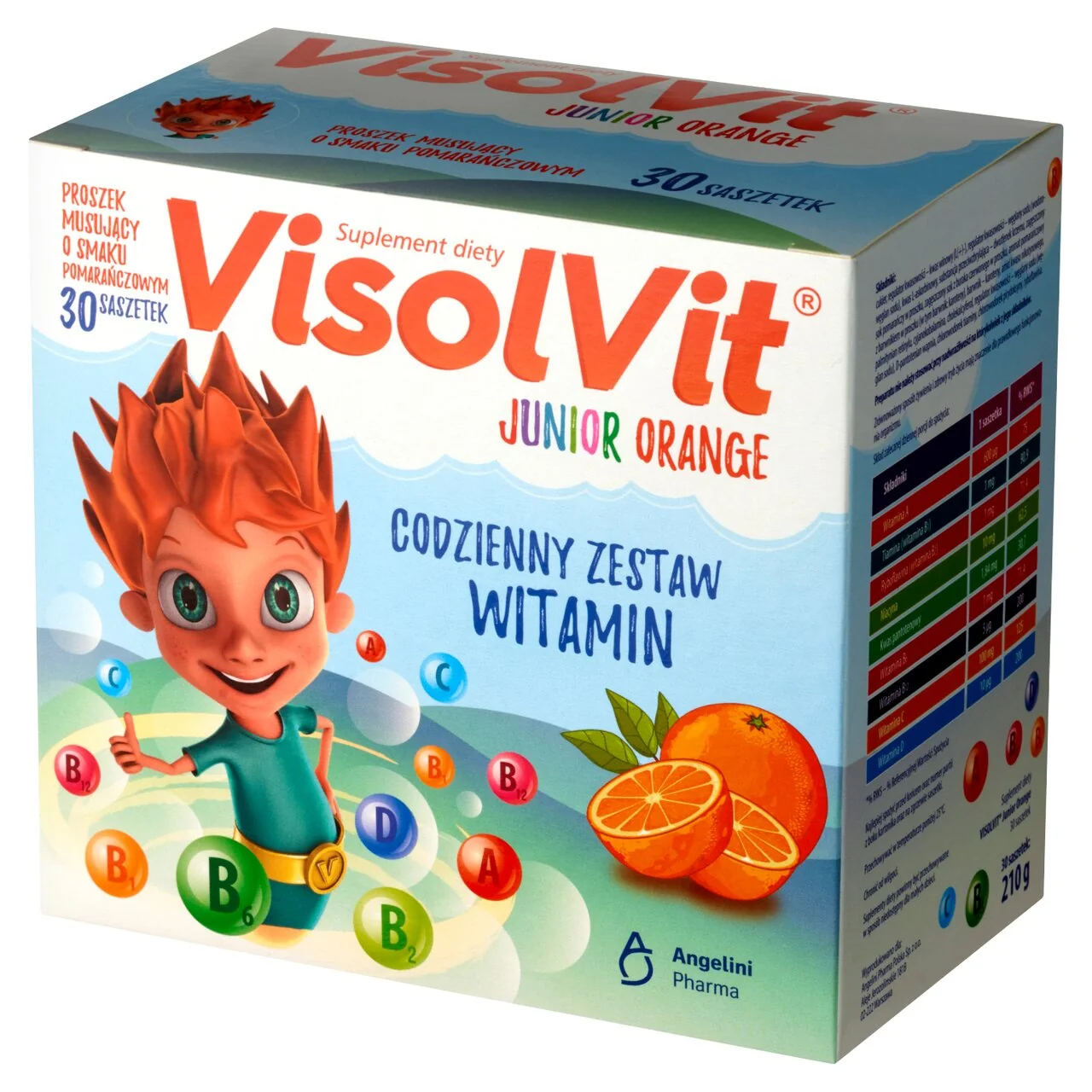 Visolvit Junior Orange smak pomarańczowy, 30 saszetek