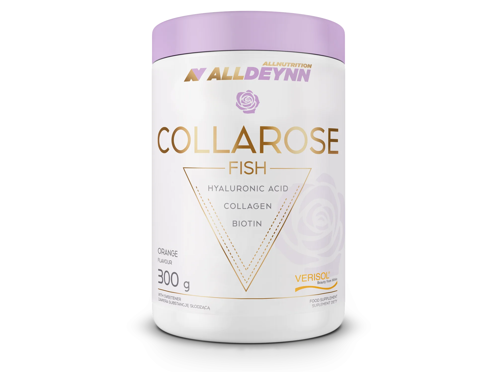 Allnutrition Alldeynn Collarose Fish smak pomarańczowy, proszek, 300 g