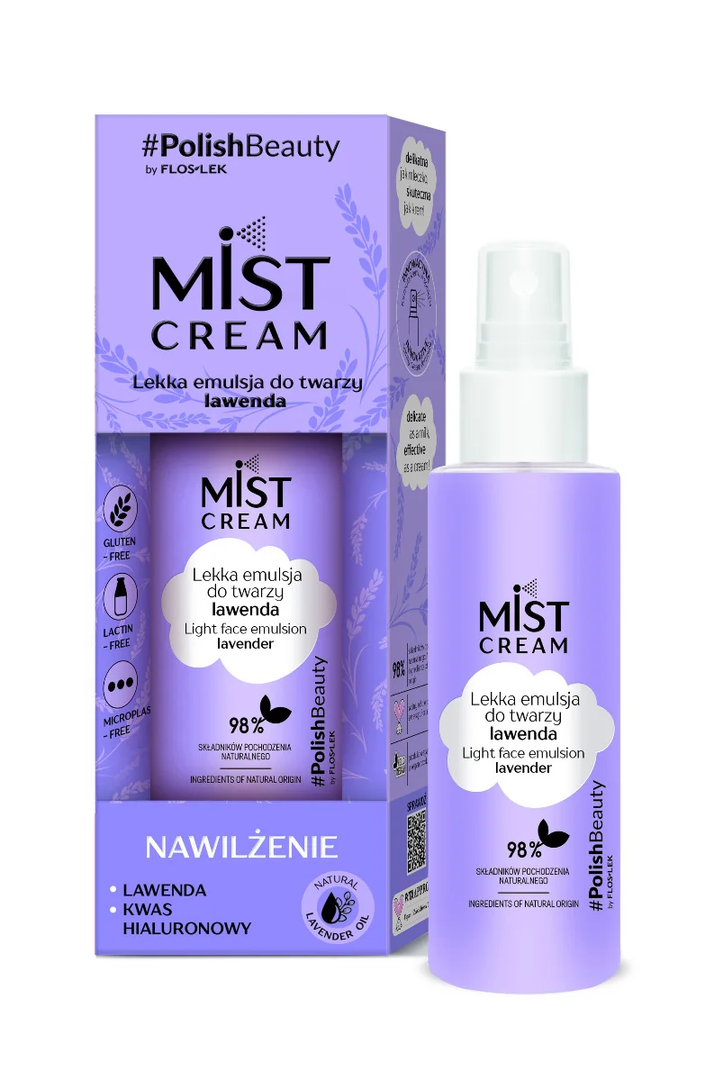 Floslek Mist Cream lekka emulsja do twarzy, lawenda, 110 ml