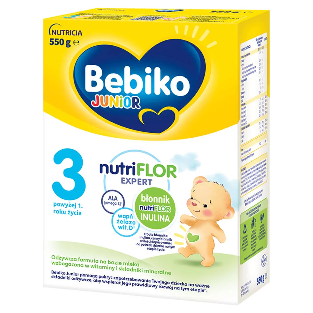 Bebiko Junior 3 odżywcza formuła na bazie mleka dla dzieci powyżej 1. roku życia, 550 g