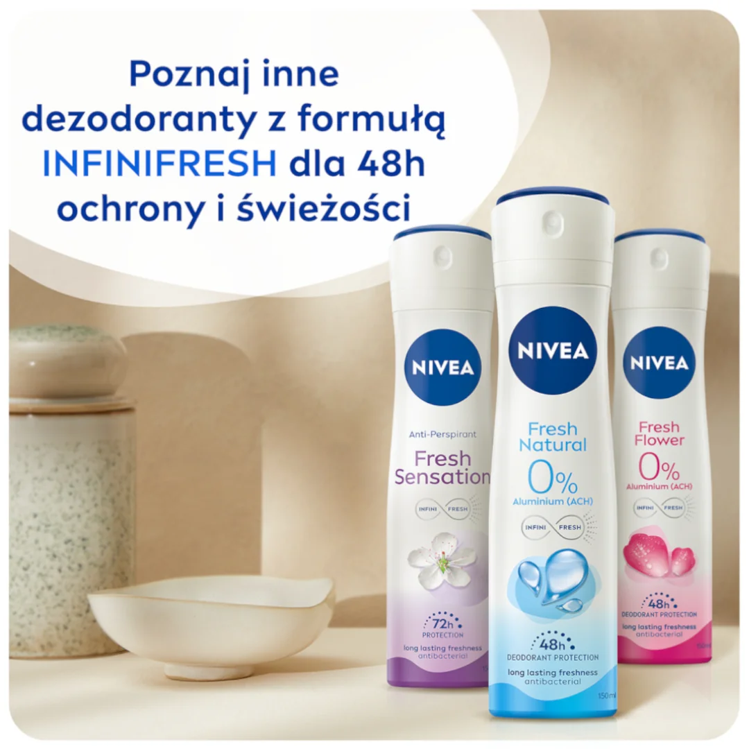 Nivea Fresh Natural dezodorant w spray'u, 150 ml