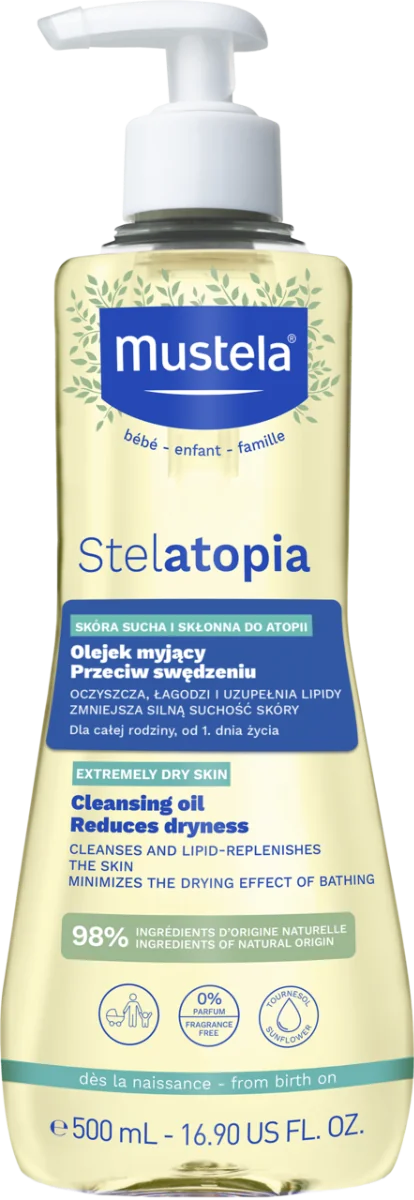 Mustela Stelatopia olejek myjący, 500 ml