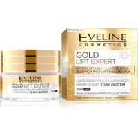 Eveline Cosmetics Gold Lift Expert  Luksusowy multi-naprawczy krem-serum z 24 złotem, 70+, 50 ml