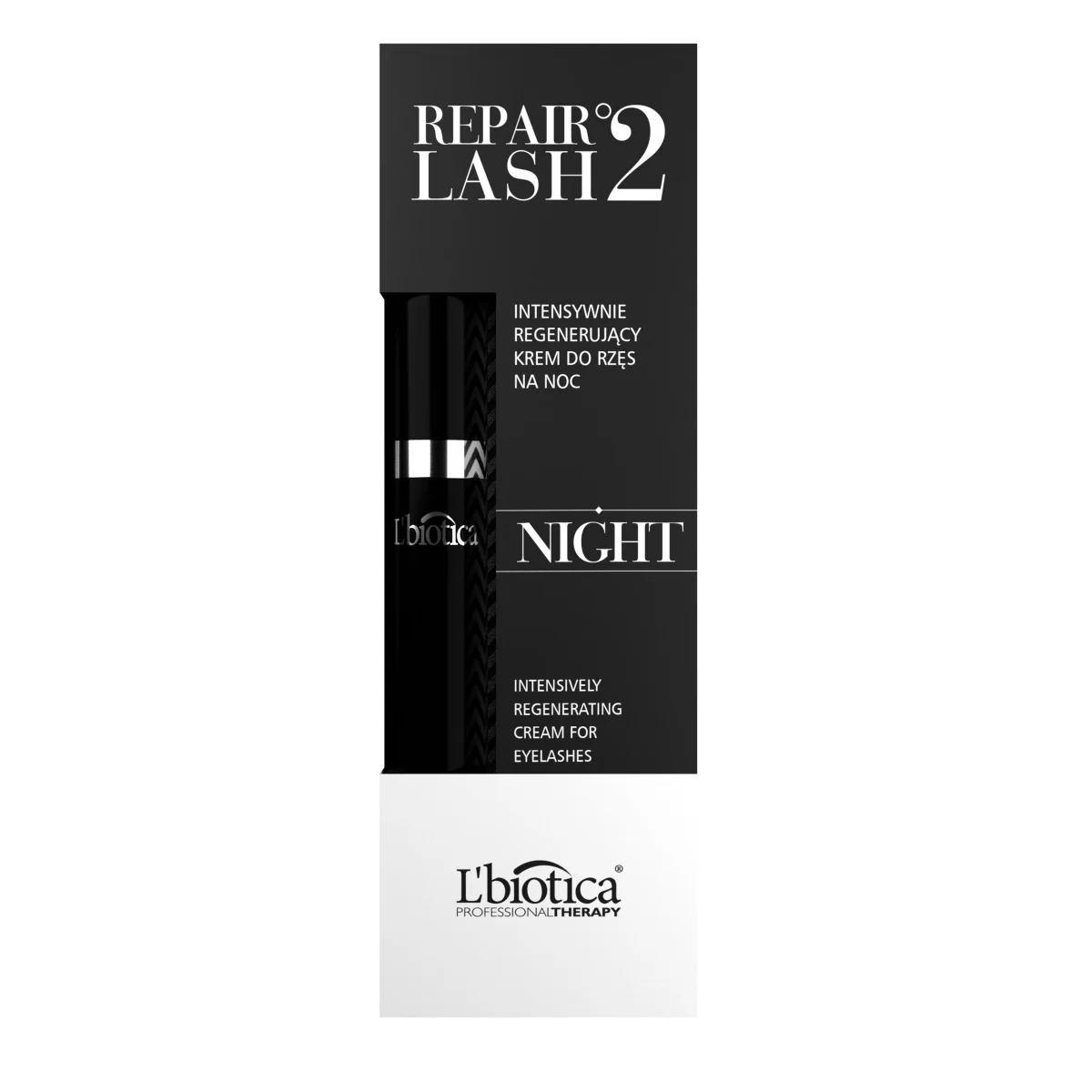 L'biotica Repair Lash 2 intensywnie regenerujący krem do rzęs na noc, 7 ml
