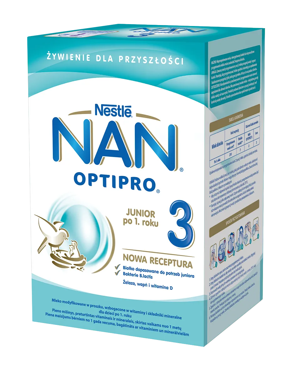 Nestle NAN Optipro 3, modyfikowane mleko dla dzieci po 1. roku życia, 800 g