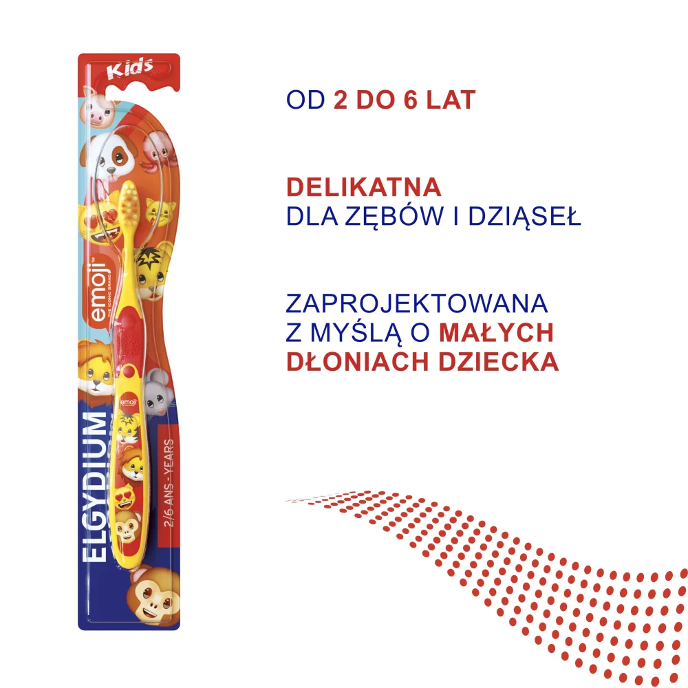 Elgydium Kids szczoteczka do zębów dla dzieci emoji, 1 szt.