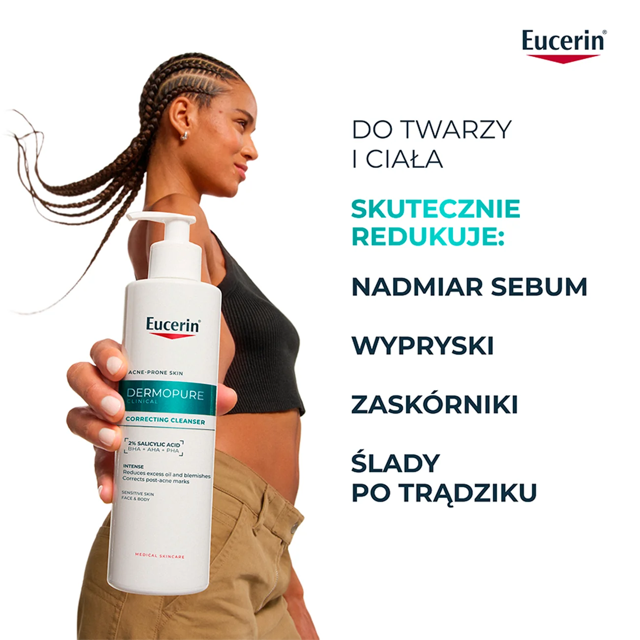 Eucerin DermoPure Clinical żel redukujący niedoskonałości do twarzy i ciała, 400 ml