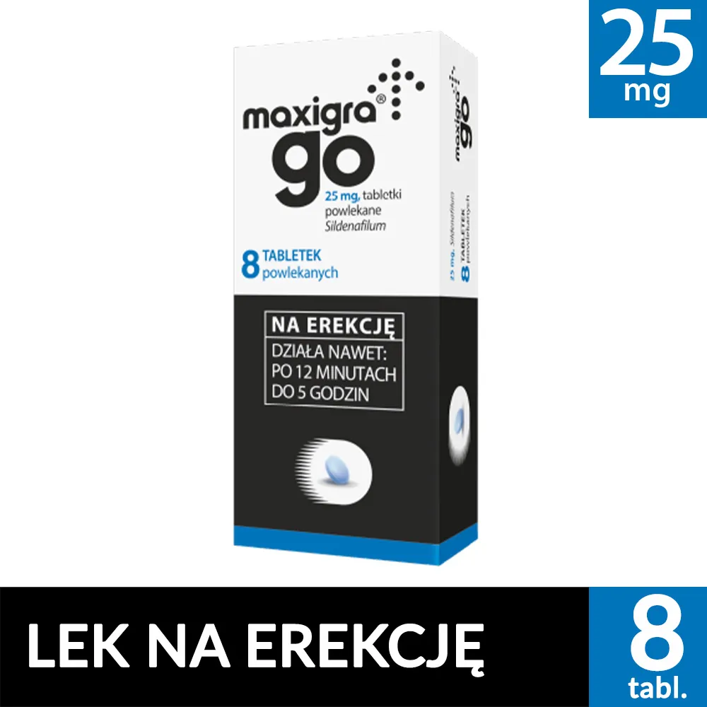 Maxigra Go, 25mg, 8 tabletek 