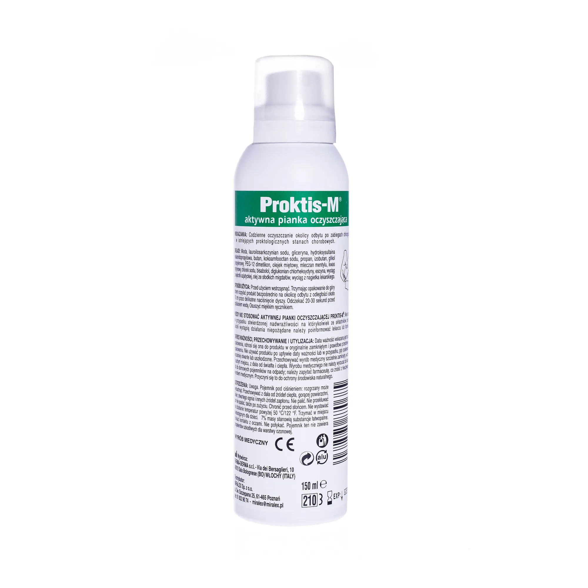 Proktis-M, aktywna pianka oczyszczająca, 150 ml 