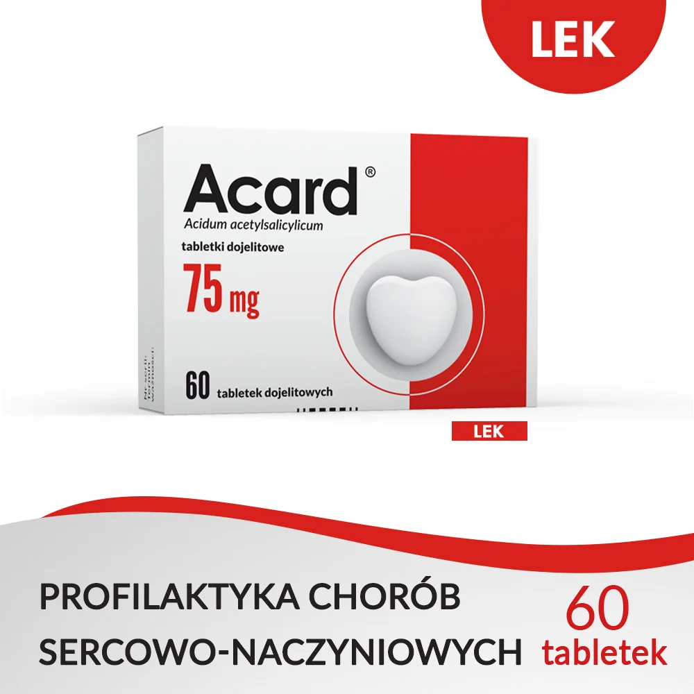 Acard, 75 mg, 60 tabletek 