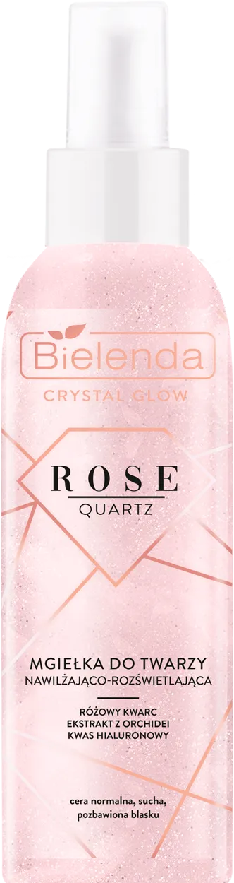 Bielenda Crystal Glow Rose Quartz mgiełka do twarzy nawilżająco-rozświetlająca, 200 ml