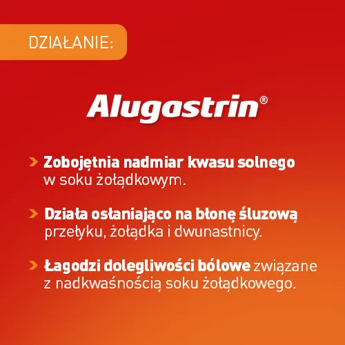 Alugastrin, smaku miętowy, 40 tabletek do żucia 