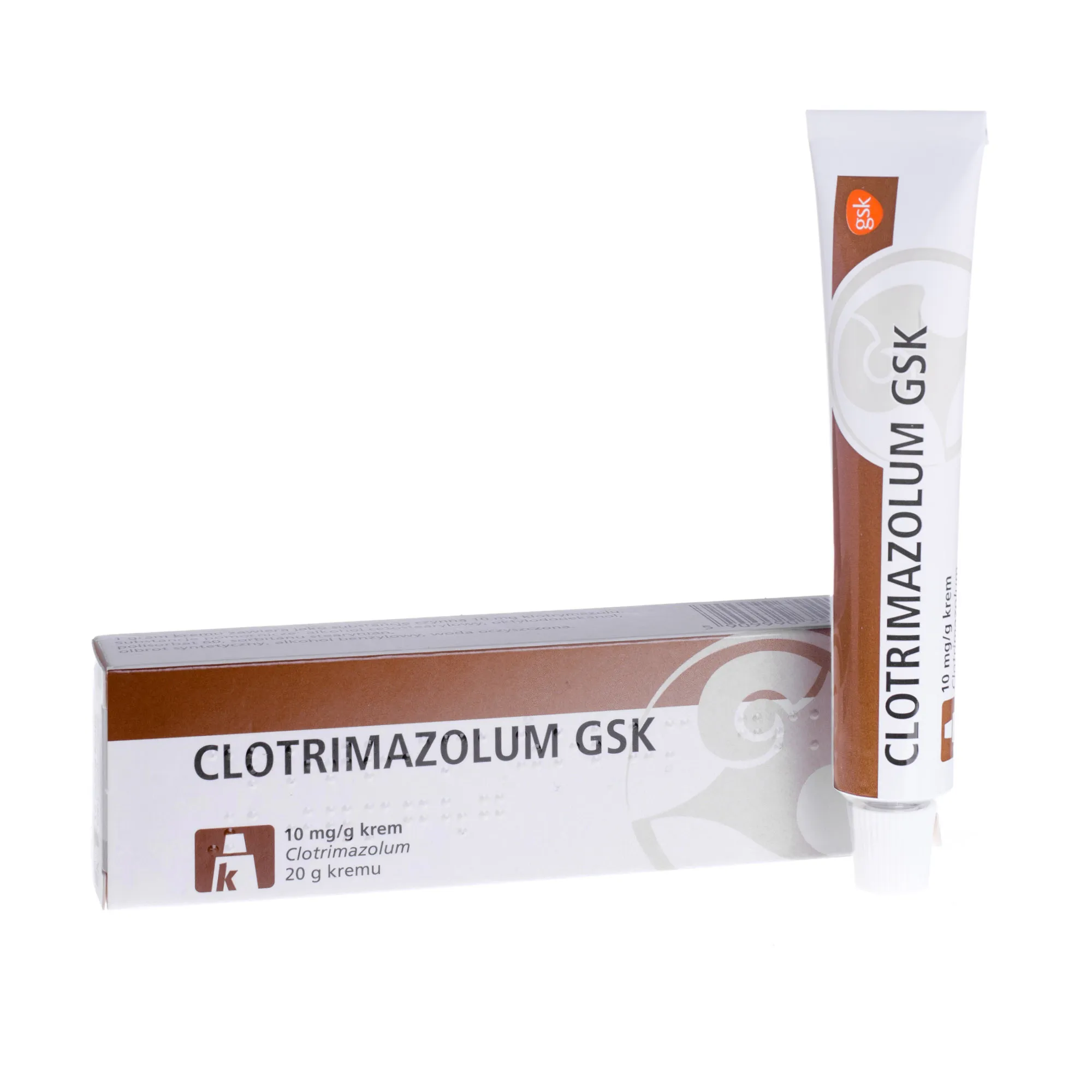 Clotrimazolum GSK, krem przeciwgrzybiczy, 20 g 