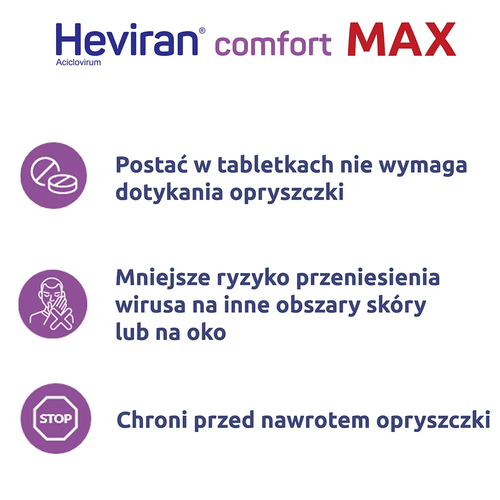 Heviran Comfort MAX, 400 mg, 60 tabletek 