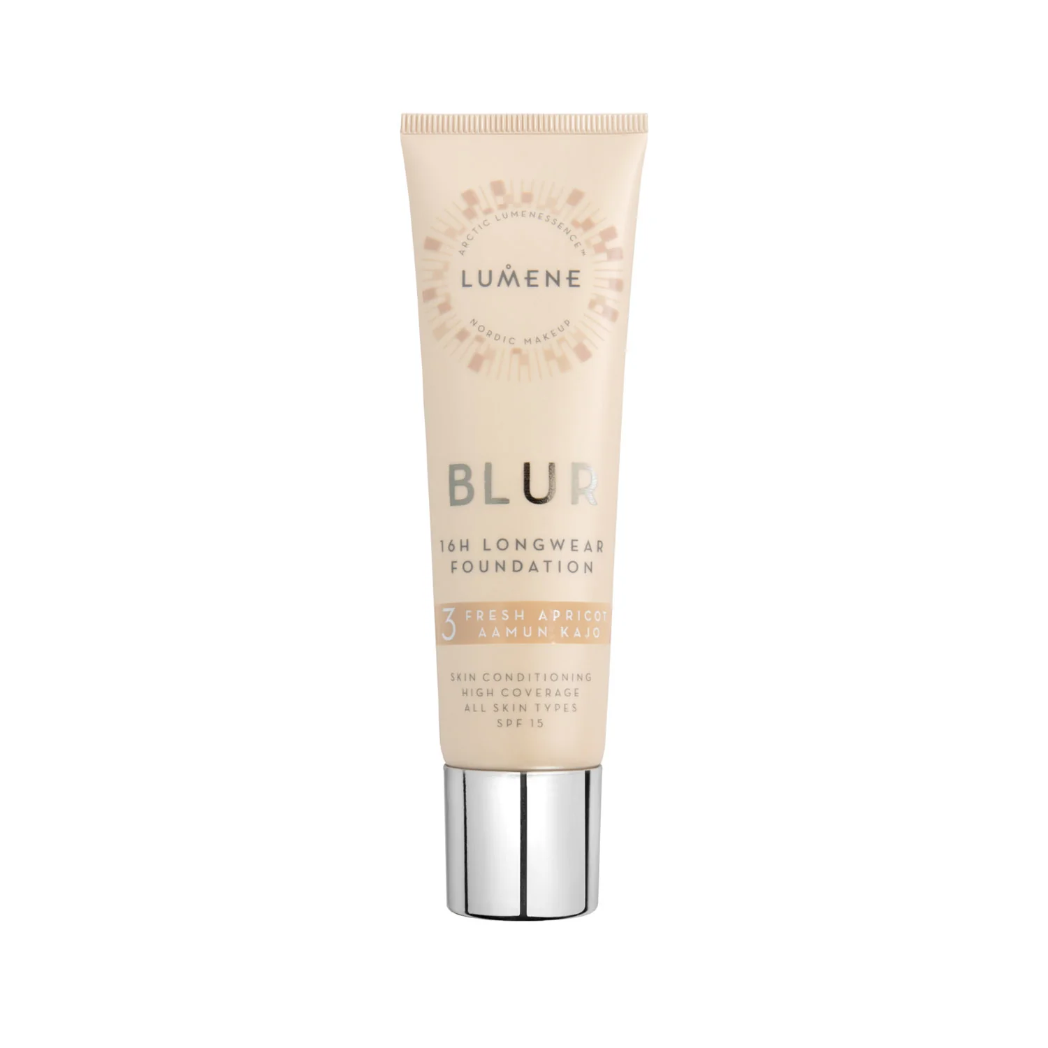 Lumene Blur długotrwały 16H podkład 3 Fresh Apricot SPF 15, 30 ml