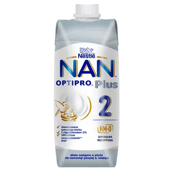 Nestle Nan Optipro Plus 2 HM-0 mleko modyfikowane w płynie, dla niemowląt po 6. miesiącu życia, 500 ml 