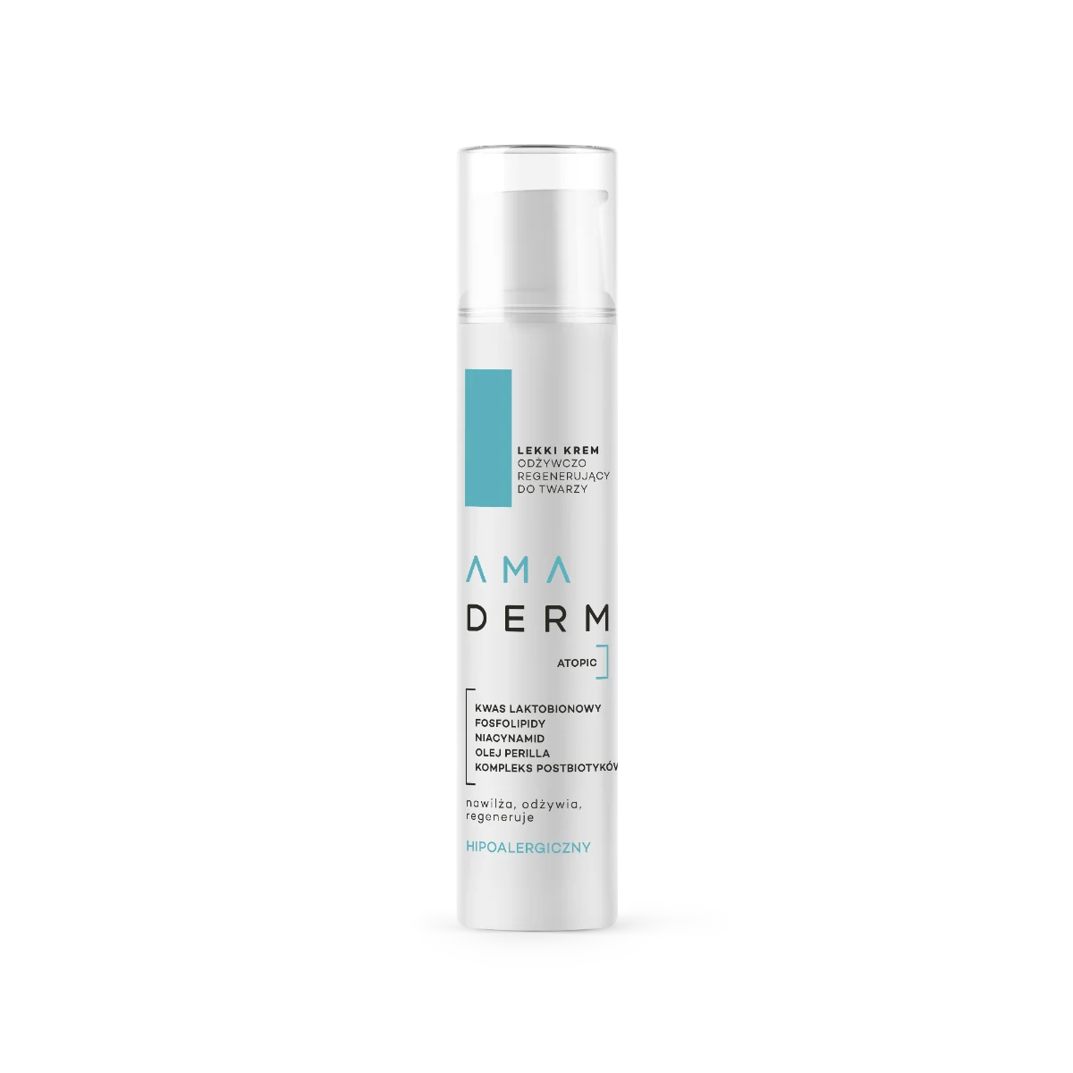 Amaderm Atopic lekki krem odżywczo-regenerujący do twarzy, 50 ml