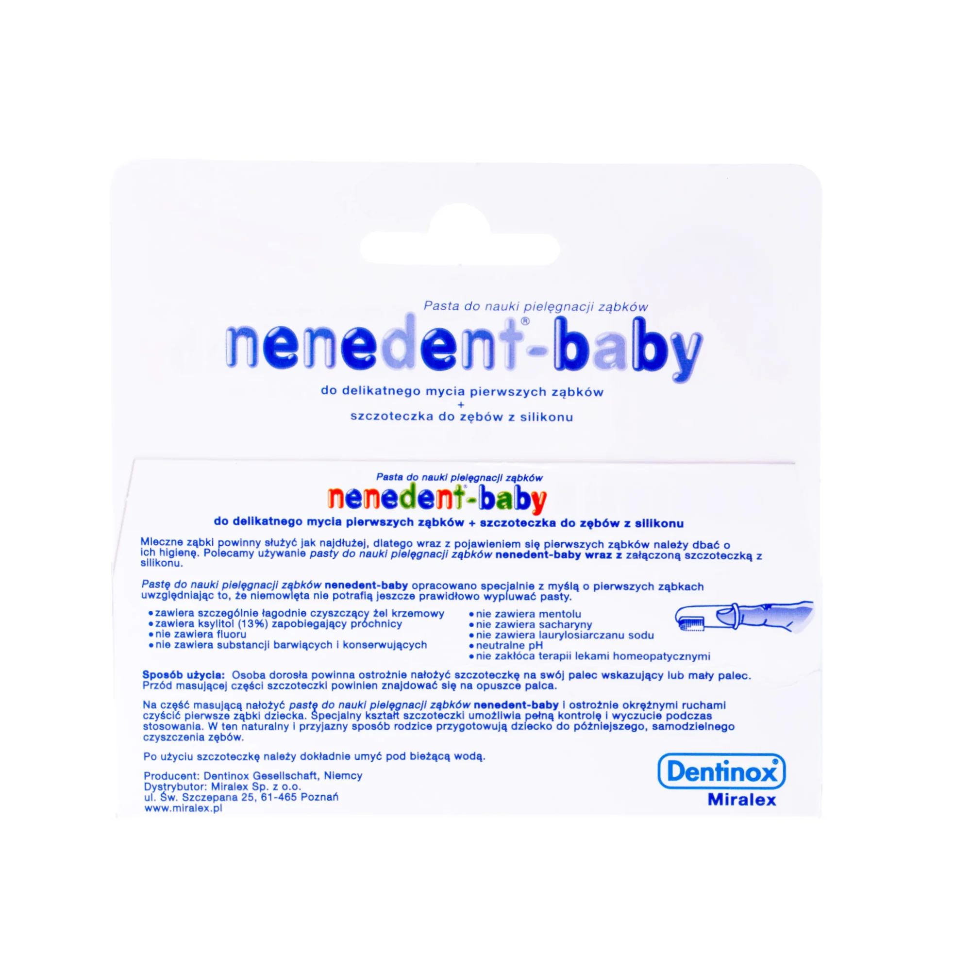 Nenedent-baby do pierwszych ząbków pasta do nauki pielęgnacji zębów, 20 ml