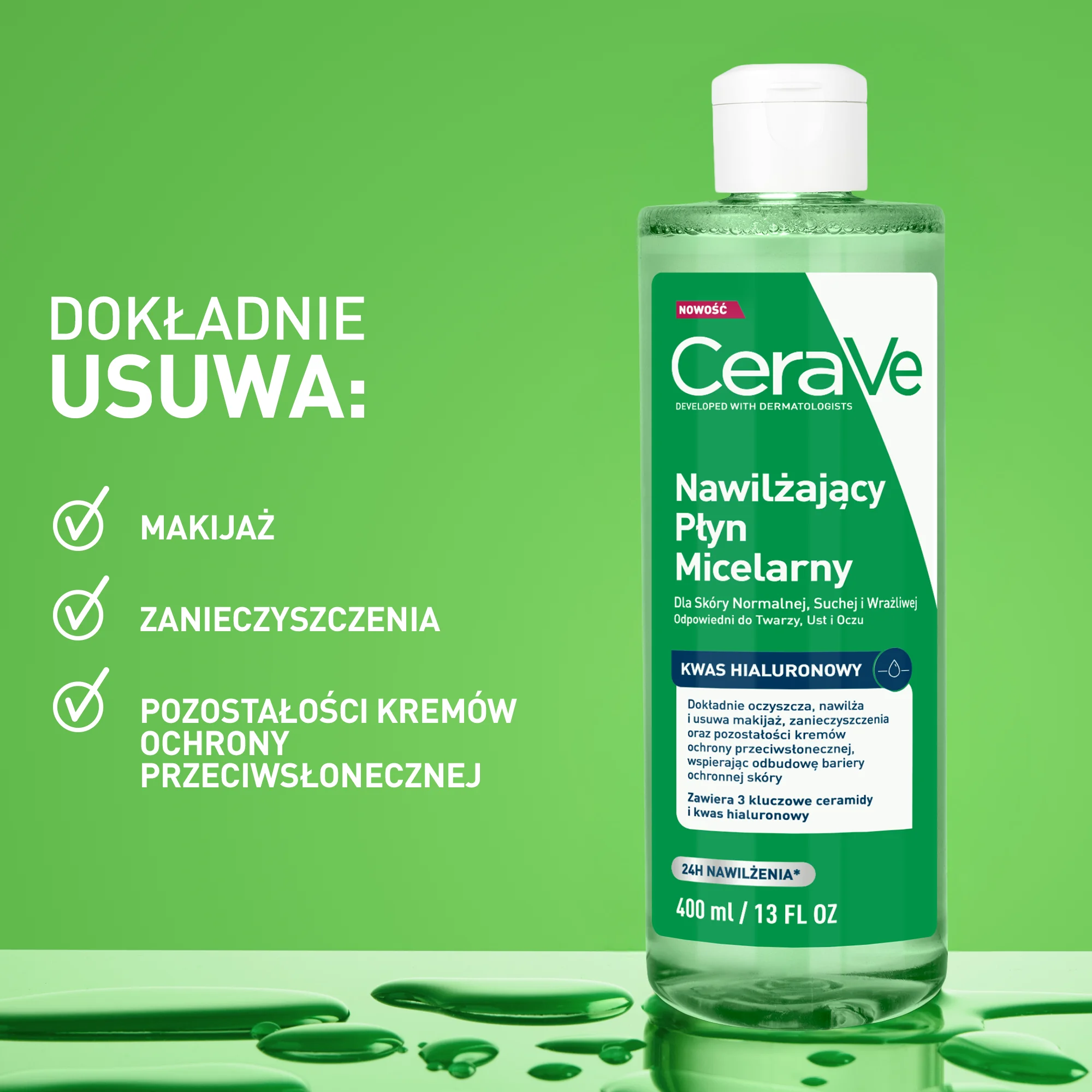 CeraVe nawilżający płyn micelarny, 400 ml