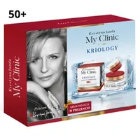 Krystyna Janda My Clinic 50+ Kriology zestaw kosmetyków: krem na dzień dobry, krem na dobranoc + krem pod oczy, 50 ml + 50 ml + 15 ml