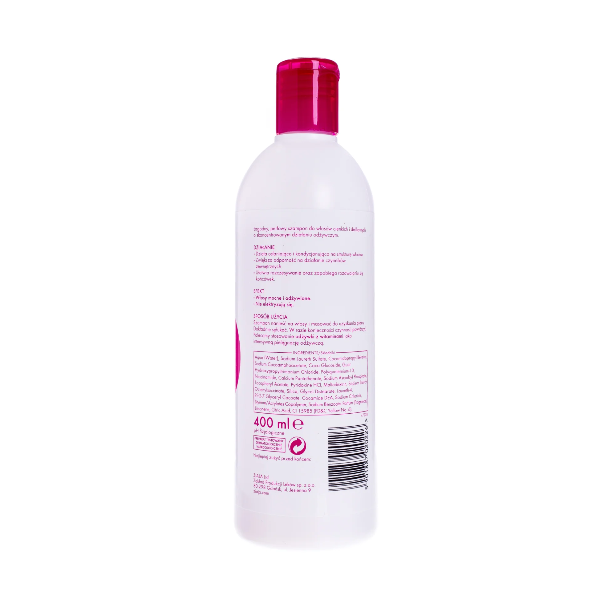 Ziaja Intensywne Odżywianie szampon do włosów delikatnych, 400 ml