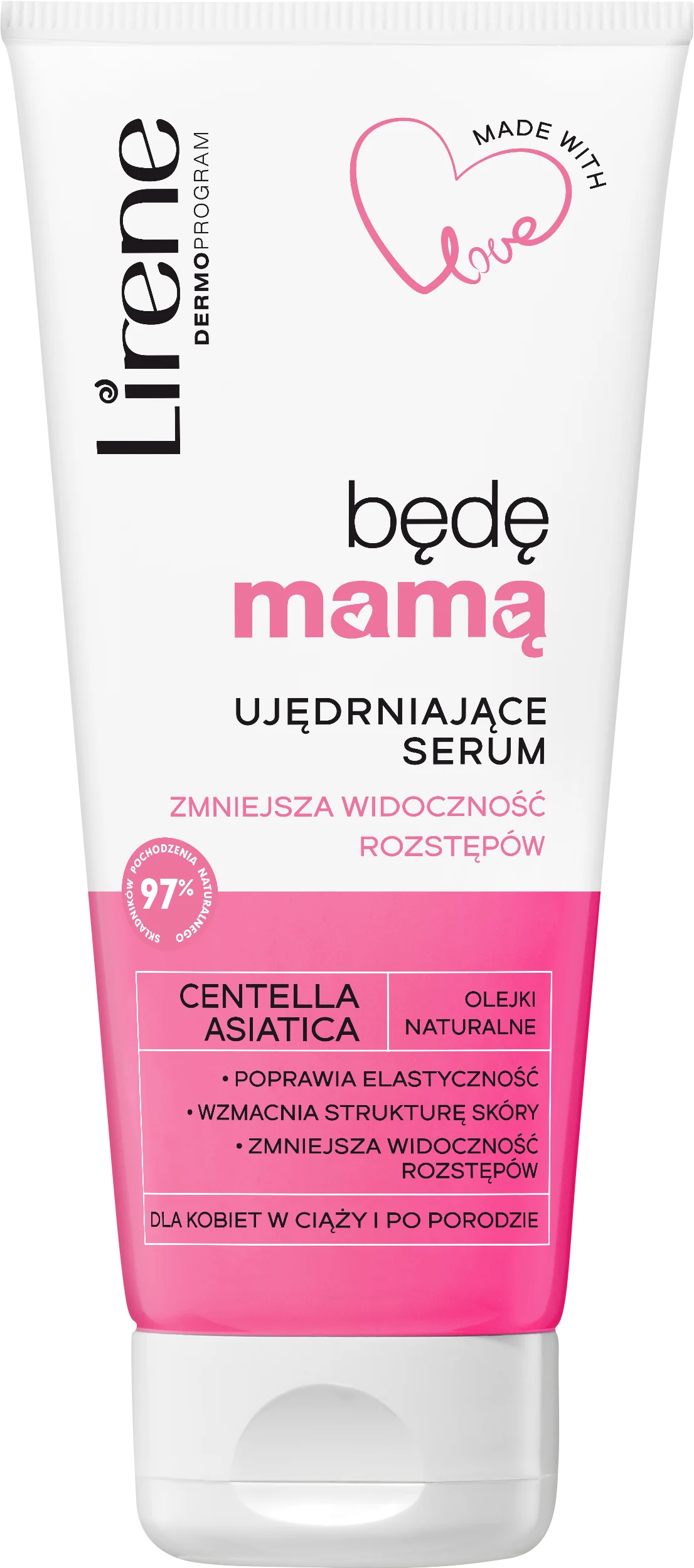 Lirene BĘDĘ MAMĄ ujędrniające serum przeciw rozstępom, 200 ml