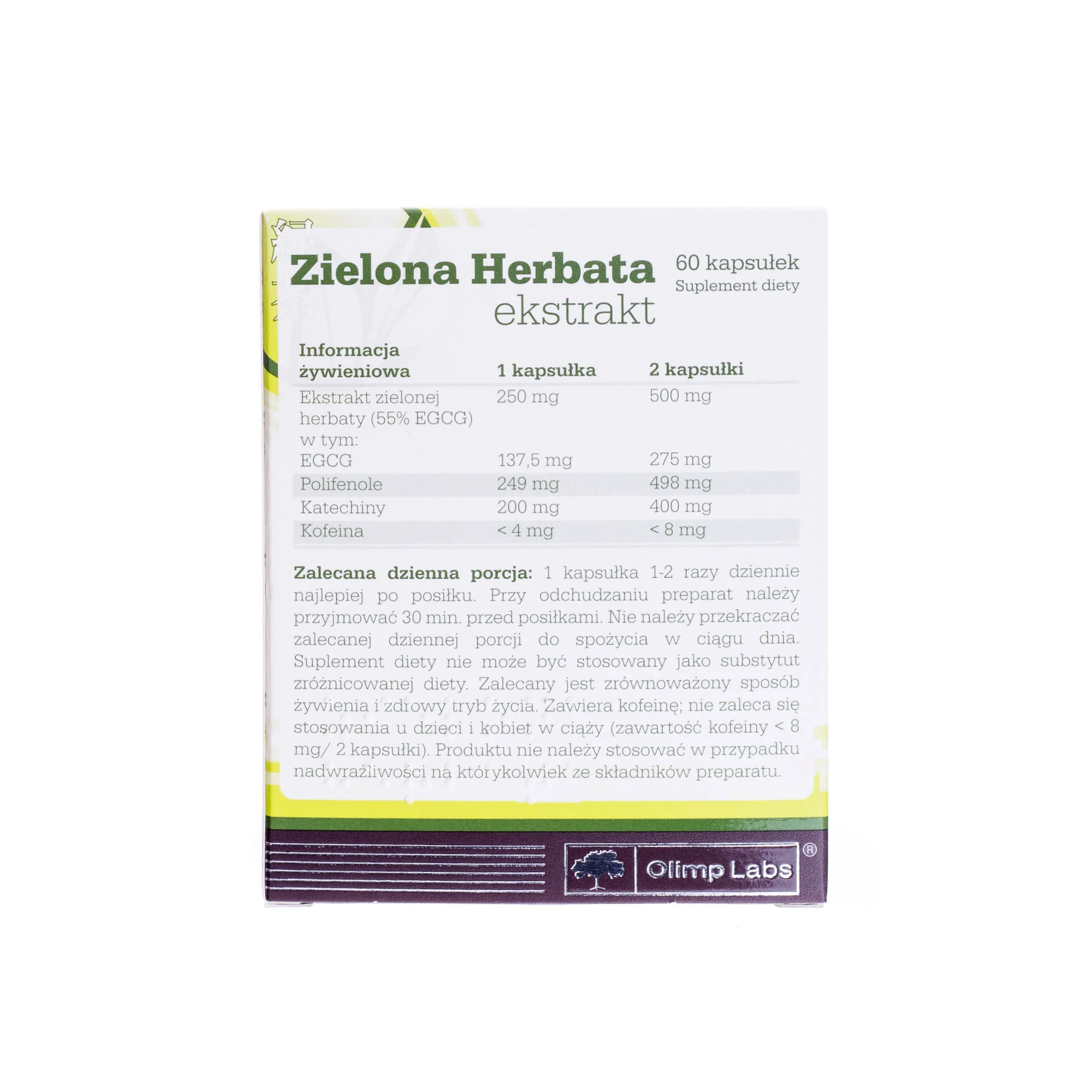 Olimp Green Tea Zielona Herbata ekstrakt, 60 kapsułek