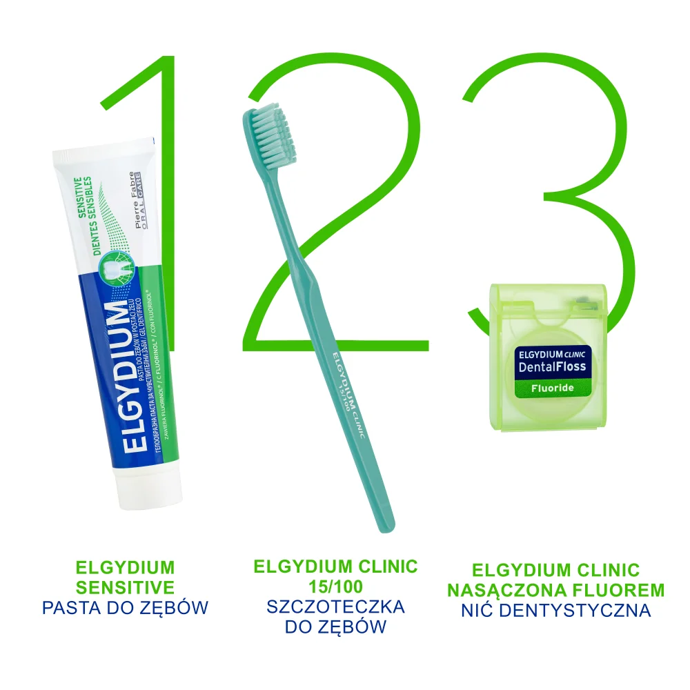 Elgydium Clinic nić dentystyczna z fluorem, 1 sztuka