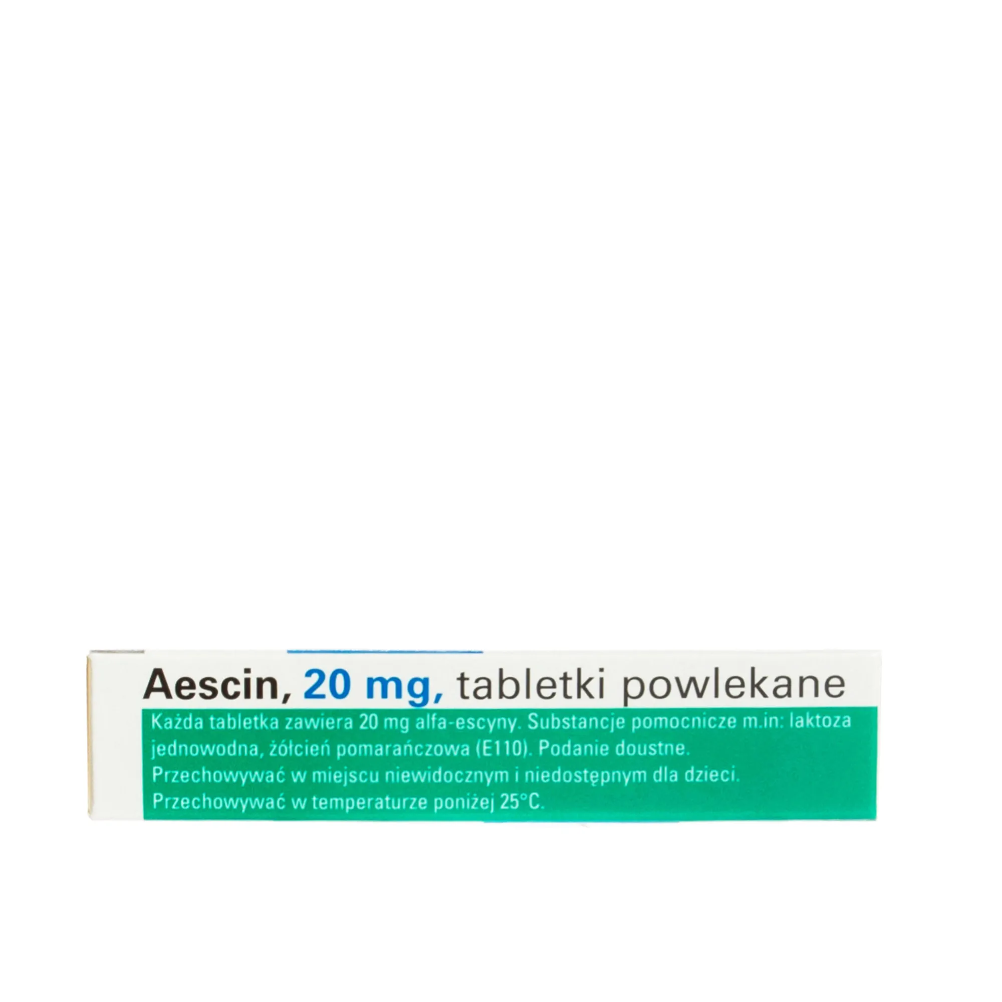 Aescin 20 mg, Escinum, 90 tabletek powlekanych 