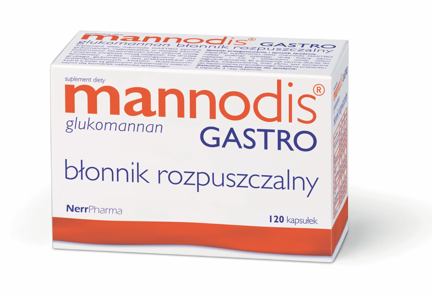 Mannodis GASTRO 120 kapsułek twardych