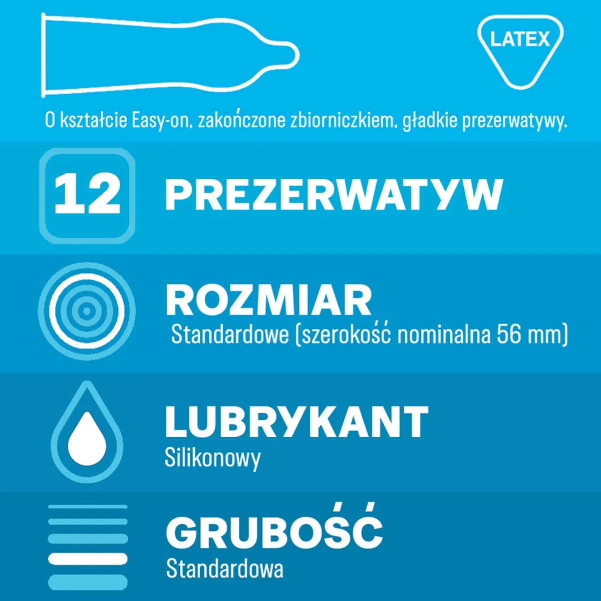 Durex Classic, prezerwatywy, 12 sztuk 