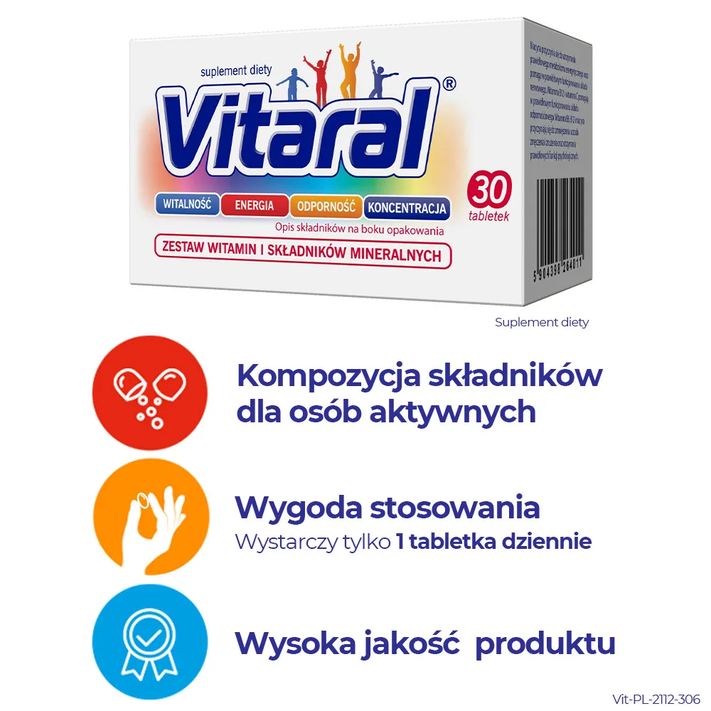 Vitaral, suplement diety, 30 tabletek 