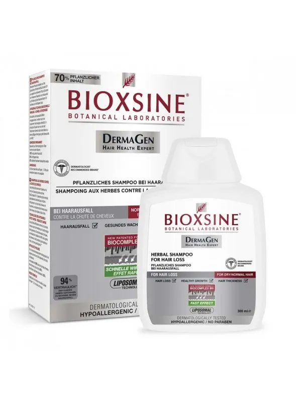 Bioxsine DermaGen, szampon przeciw wypadaniu włosów normalnych i suchych, 300 ml