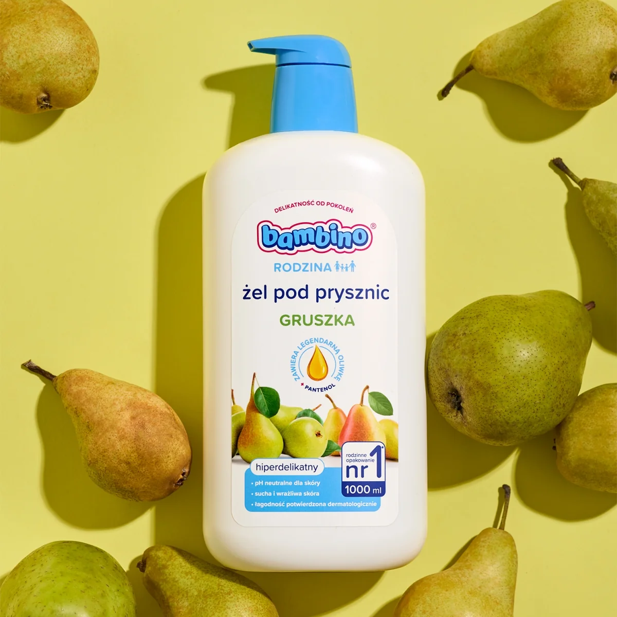 Bambino Rodzina żel pod prysznic Gruszka, 1000 ml