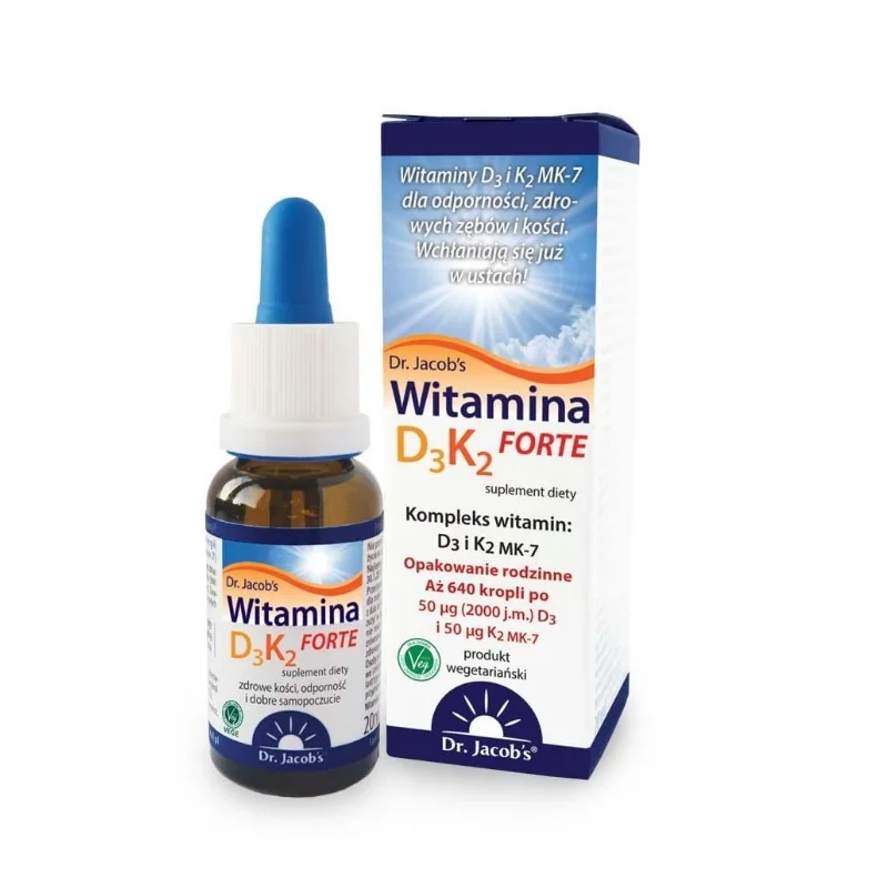 Dr. Jacob's Witamina D3 K2 Forte krople doustne, 20 ml