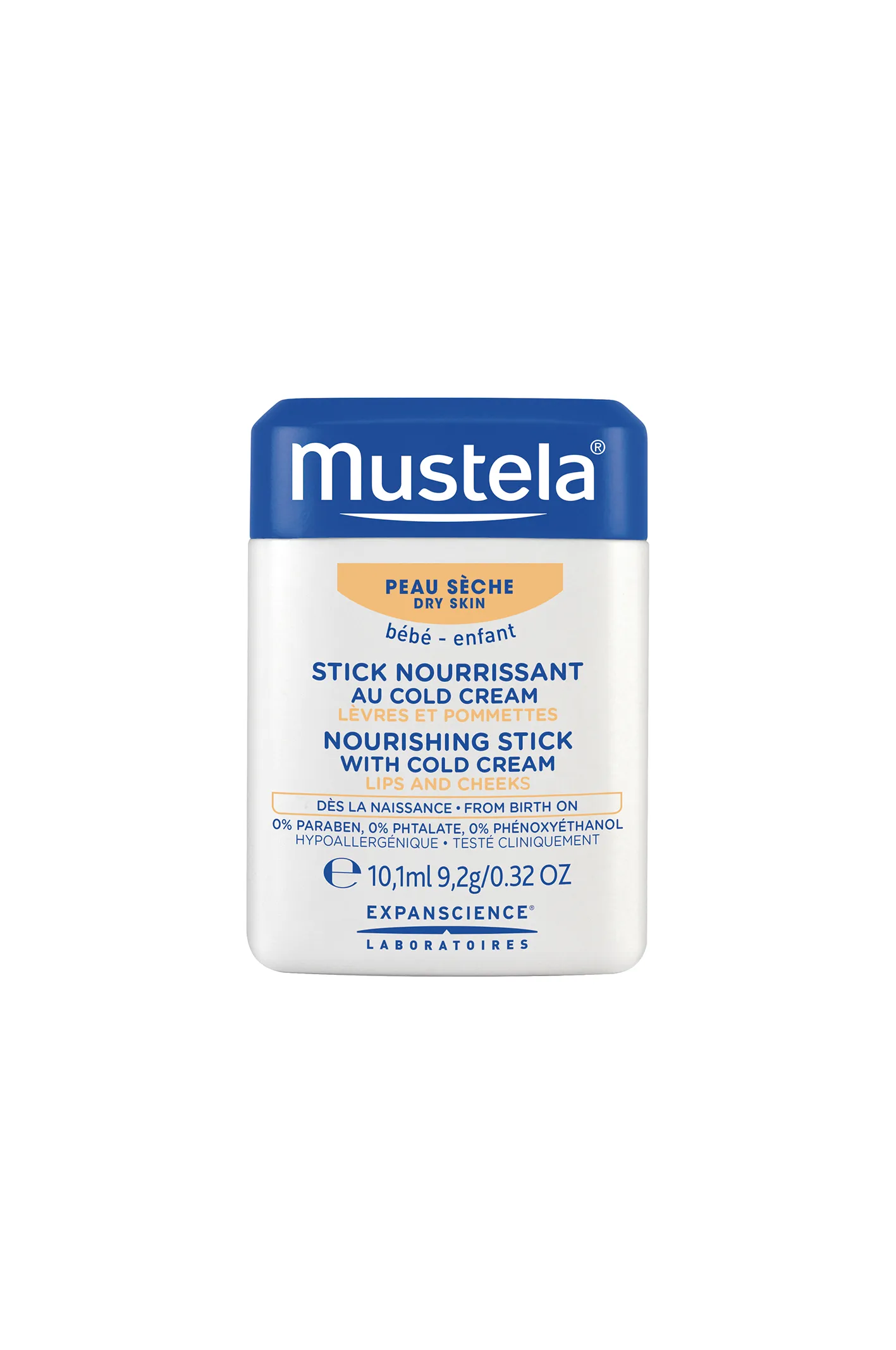 Mustela bebe, sztyft ochronny z cold cream, 9.2g